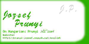 jozsef prunyi business card